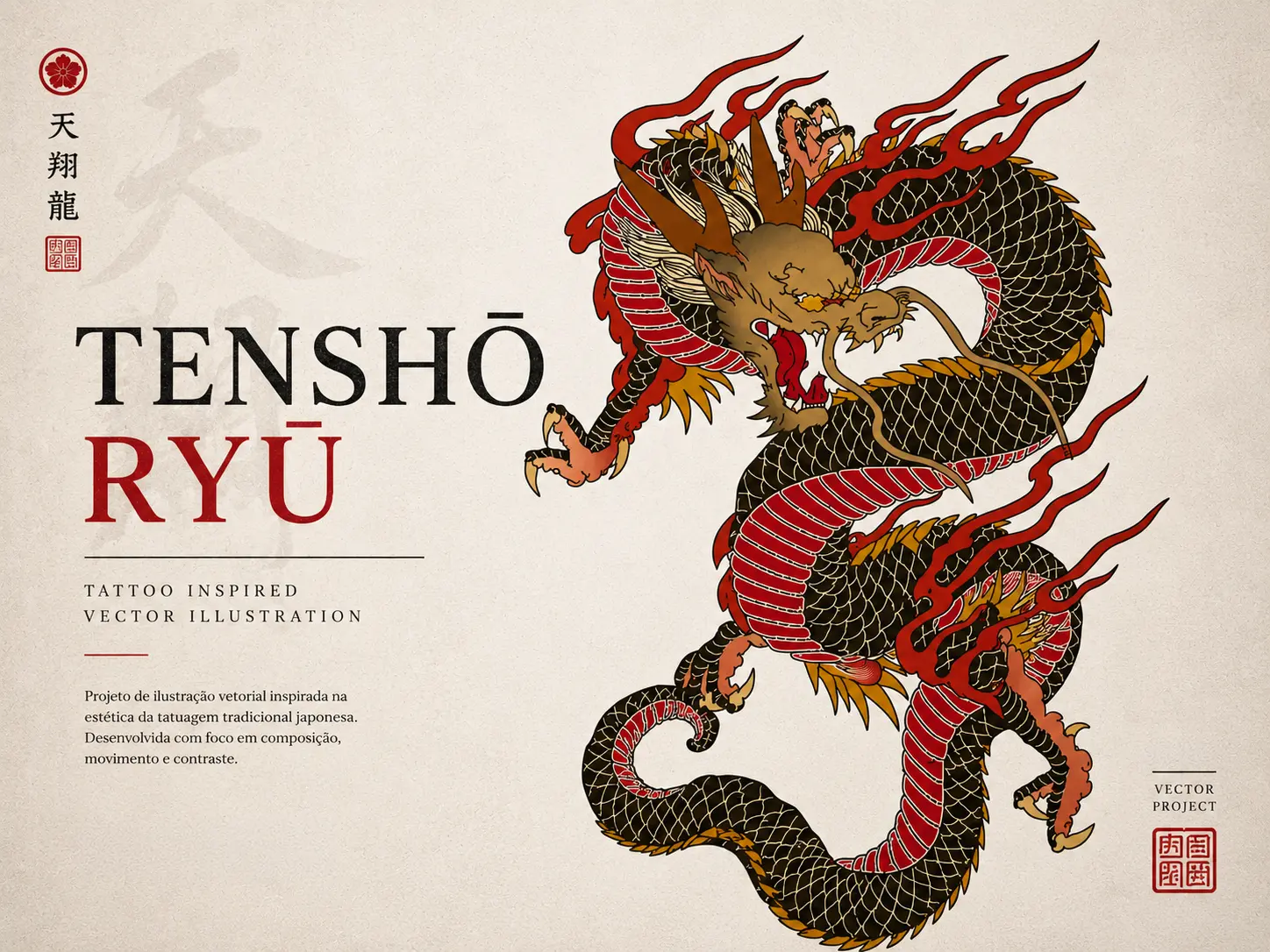 Ryu Dragon Vetorização